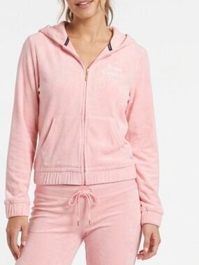 Vintage Juicy Couture Terry Cloth Zip Hoodie – Kids L| Y2K Icon | Barbiecore |